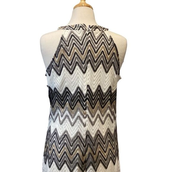NWT Tacera Chevron Lined Dress Size Large - Picture 2 of 10